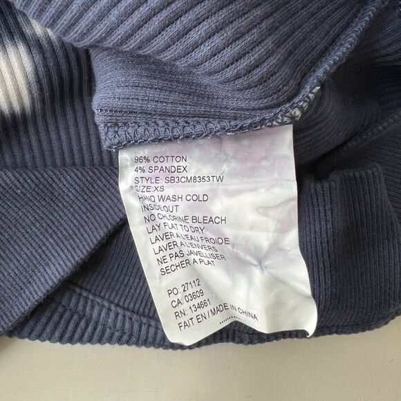 Tie Dye Corded Cropped Sweatshirt - Picture 4 of 8